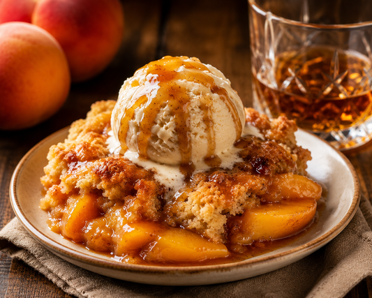 Bourbon Peach Cobbler